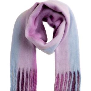 NWT Torrid Lilac Striped Fringe Scarf (SC08)